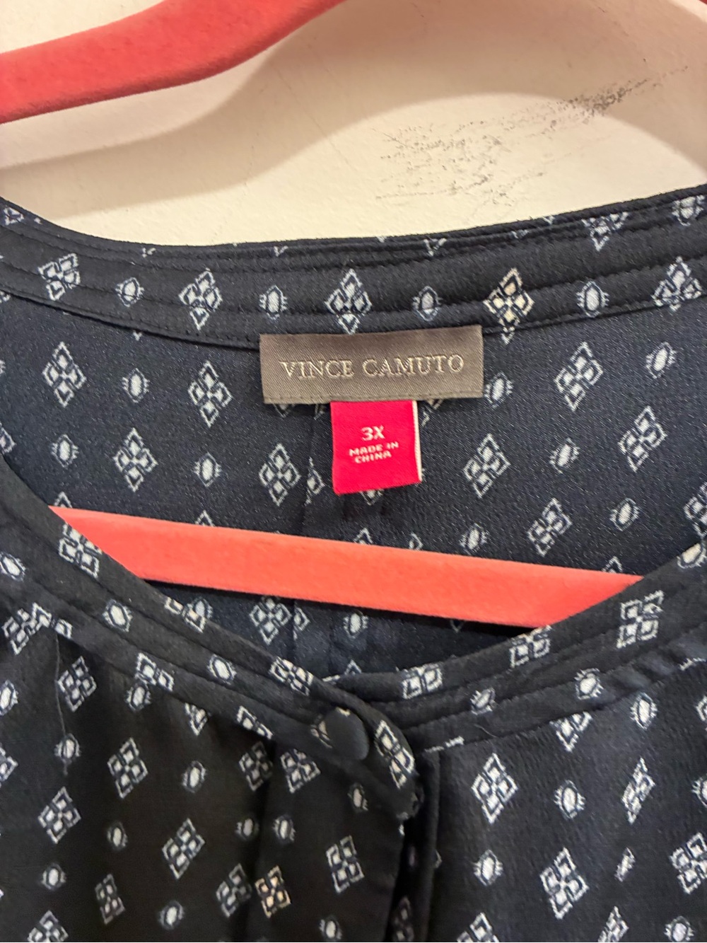 Vince Camuto Navy Polka Dot Flutter Sleeve Blouse - Picture 5 of 6